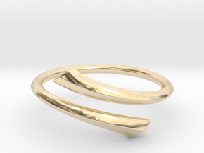 Streamline Open Ring - Hard Edge in 14k Gold Plated Brass: 5 / 49