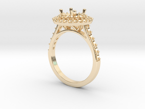 Vintage luxury engagement ring in 14K Yellow Gold