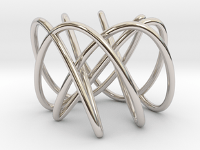 Knot in Rhodium Plated Brass