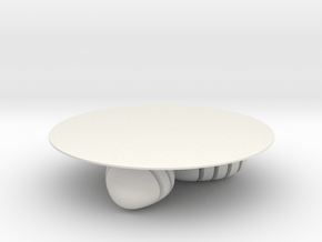 Modern Miniature 1:24 Table in White Natural Versatile Plastic: 1:24