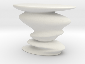 Modern Miniature 1:24 Coffee Table in White Natural Versatile Plastic: 1:24