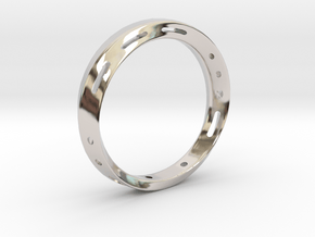 Morse code Mobius Ring - LOVE in Platinum: 7.75 / 55.875