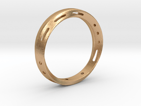 Morse code Mobius Ring - LOVE in Natural Bronze: 7.75 / 55.875