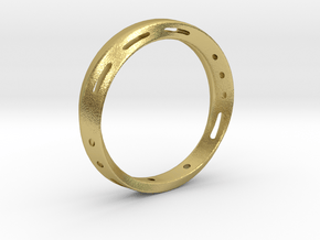 Morse code Mobius Ring - LOVE in Natural Brass: 7.75 / 55.875