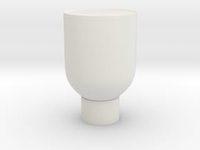 Modern Miniature 1:24  Coffee Table in White Natural Versatile Plastic: 1:24
