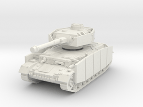 Panzer IV G (Schurzen) 1/87 in White Natural Versatile Plastic