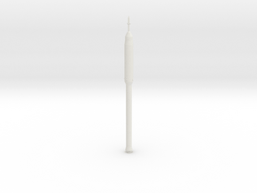 1/1000 Scale Ares 1 Rocket in White Natural Versatile Plastic