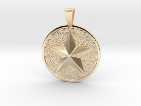 Epiphany Star Coin Pendant in 14K Yellow Gold