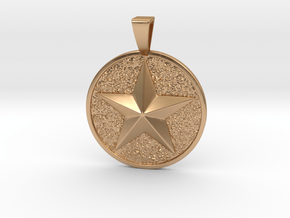 Epiphany Star Coin Pendant in Polished Bronze