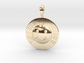 Smile Your Way Through It Coin Pendant in 14K Yellow Gold