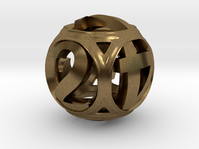 Round Die in Natural Bronze