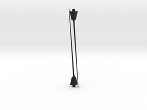 1/96 scale Antenna angled with base in Black Natural Versatile Plastic