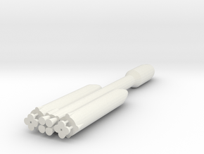 1/400 Scale SpaceX Falcon X Heavy in White Natural Versatile Plastic