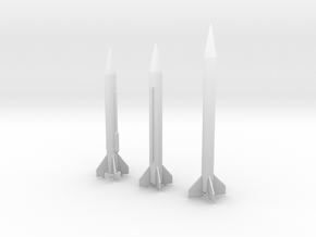 1/144 Scale Scud A B C/D Missiles in Tan Fine Detail Plastic