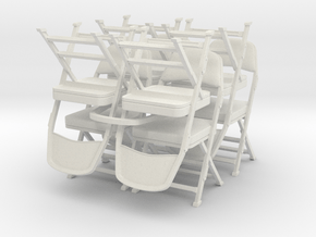 Folding Chairs (Sandler) eight units in White Natural Versatile Plastic