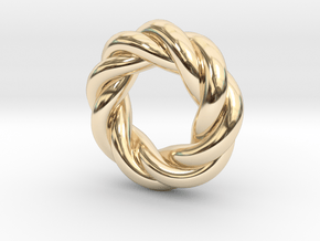 Twisted Octagram Ring RH in 14K Yellow Gold