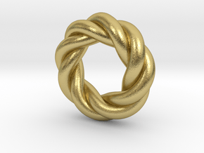 Twisted Octagram Ring RH in Natural Brass