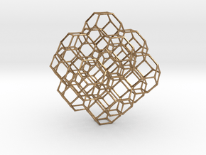 Truncated octahedral lattice in Natural Brass