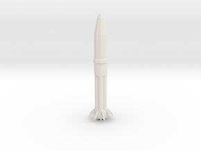 1/1000 Scale Saturn Rocket SA-204 in White Natural Versatile Plastic