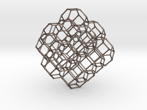 Truncated octahedral lattice in Polished Bronzed Silver Steel