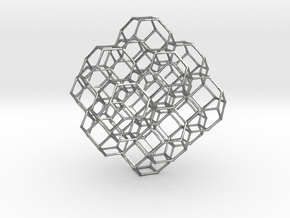 Truncated octahedral lattice in Natural Silver