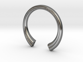 B Ring (slim) in Polished Silver: 6 / 51.5