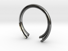 C Ring (slim) in Polished Silver: 6 / 51.5