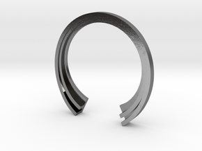 F Ring (slim) in Polished Silver: 6 / 51.5