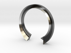 K Ring (slim) in Polished Silver: 6 / 51.5
