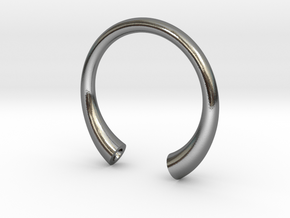 O Ring (slim) in Polished Silver: 6 / 51.5