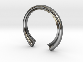 R Ring (slim) in Polished Silver: 6 / 51.5