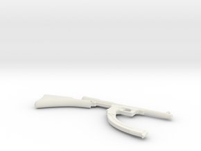 1:6 Miniature Nambu Type 01 Submachinegun in White Natural Versatile Plastic