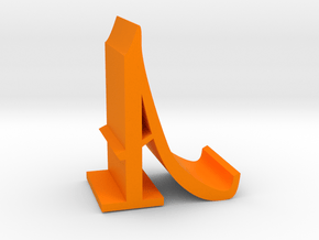 Letter A Mobile Stand in Orange Processed Versatile Plastic