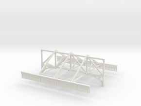 Platform Canopy Section 2 - No Roof - 4mm Scale in White Natural Versatile Plastic