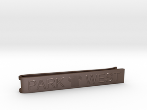 PARK WEST - Men Tie Clip 001 in Polished Bronze Steel