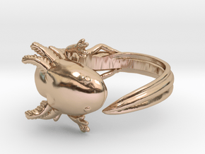 AXOLOTL ring in 14k Rose Gold Plated Brass: 5.5 / 50.25