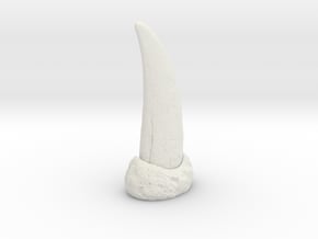 T.rex tooth in White Natural Versatile Plastic