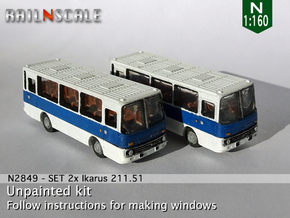 SET 2x Ikarus 211.51 (N 1:160) in Tan Fine Detail Plastic
