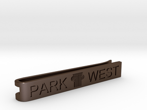 PARK WEST - Men Tie Clip 002 in Polished Bronze Steel