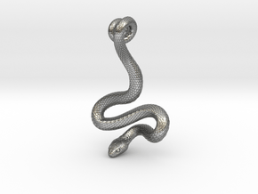 Snake Pendant_P02 in Natural Silver