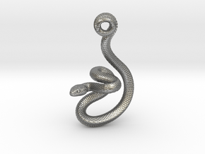 Snake Pendant_P03 in Natural Silver