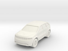 SUV at 1"=10' Scale in White Natural Versatile Plastic