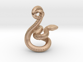 Snake Pendant_P04 in 14k Rose Gold Plated Brass