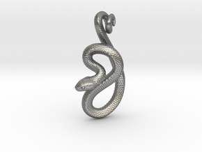 Snake Pendant_P05 in Natural Silver