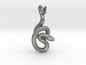 Snake Pendant_P06 in Natural Silver