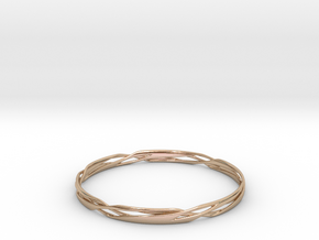 Stripes Bangle in 14k Rose Gold