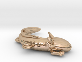 AXOLOTL pendant in 14k Rose Gold Plated Brass