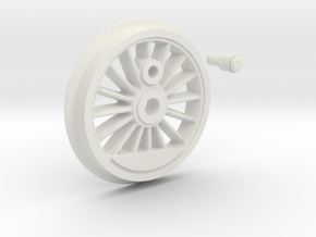 Marklin BR55 Drive Wheel - Uninsulated - PN 5713 in White Natural Versatile Plastic: 1:32