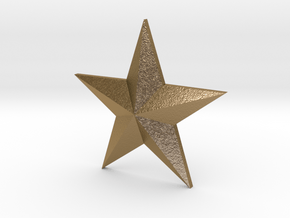 Cosplay 3D Star Earring - 5 size options in Polished Gold Steel: Extra Small