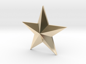 Cosplay 3D Star Earring - 5 size options in 14k Gold Plated Brass: Extra Small